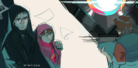 drifting stars au gravity falls fan art.